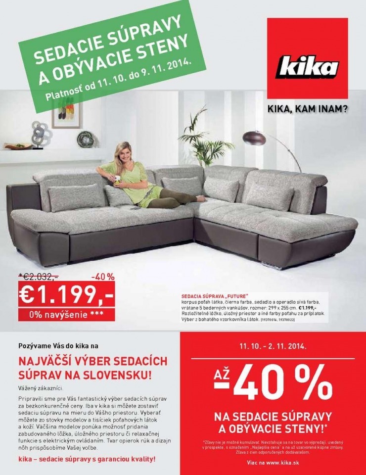 leták kika kataóg - sedacie súpravy strana 1 leták kika kataóg - sedacie súpravy strana 1
