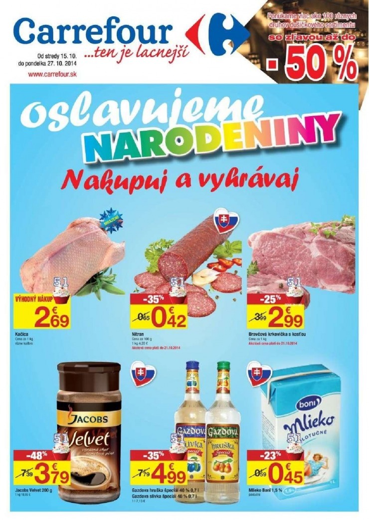 leták Carrefour leták - oslavujeme narodeniny strana 1 leták Carrefour leták - oslavujeme narodeniny strana 1