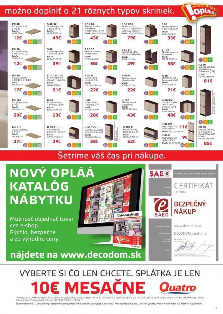 leták Decodom katalóg - OPLAA strana 3 leták Decodom katalóg - OPLAA strana 3