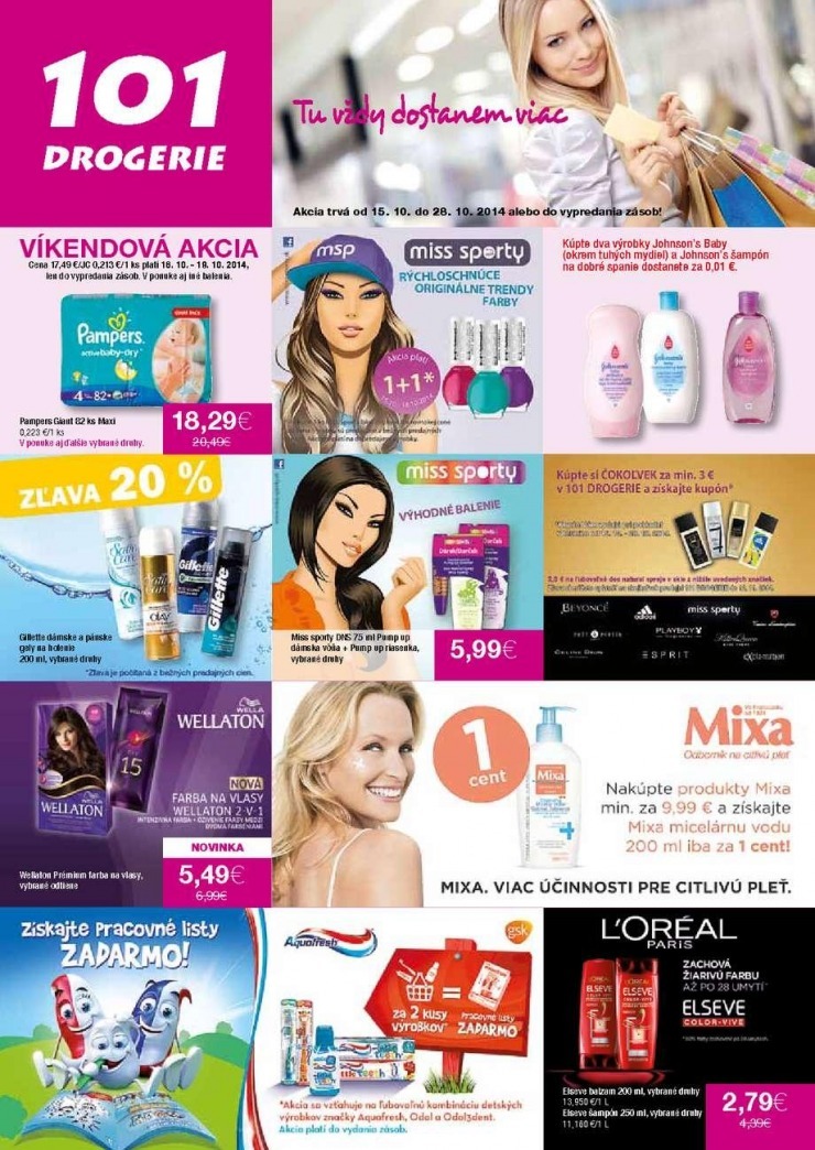 leták jedinečná ponuka 101 Drogerie strana 1 leták jedinečná ponuka 101 Drogerie strana 1