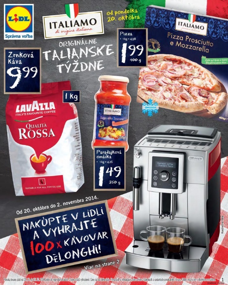 leták leták Lidl - Talianske týždne strana 1 leták leták Lidl - Talianske týždne strana 1