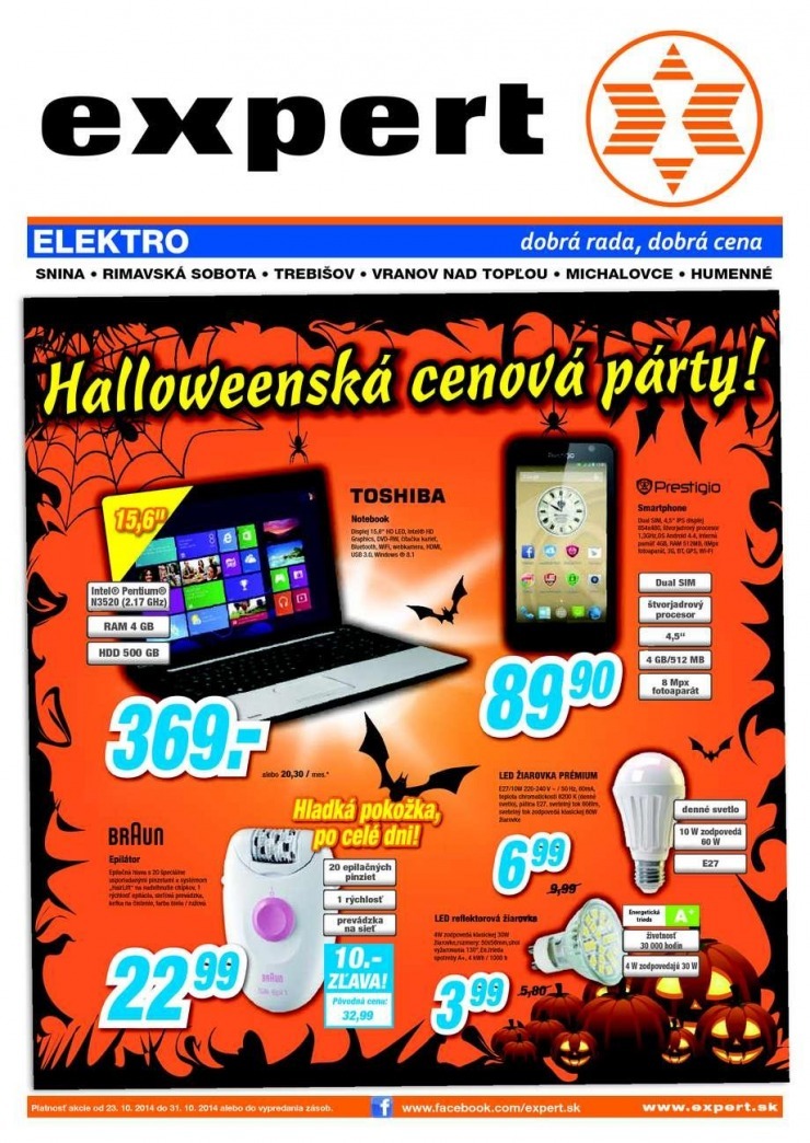 leták Expert Elektro leták - Hallowenská cenová párty strana 1 leták Expert Elektro leták - Hallowenská cenová párty strana 1