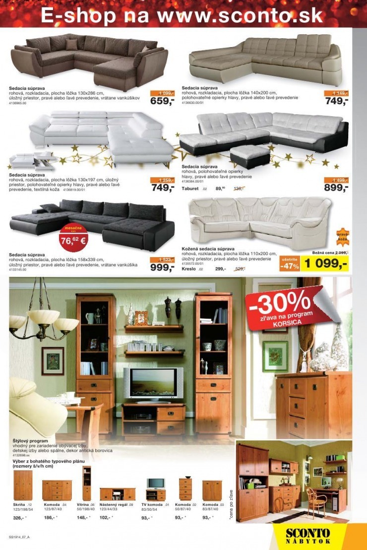 leták akciový leták Sconto nábytok strana 7 leták akciový leták Sconto nábytok strana 7