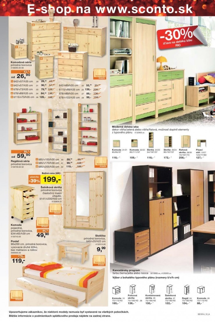 leták akciový leták Sconto nábytok strana 12 leták akciový leták Sconto nábytok strana 12