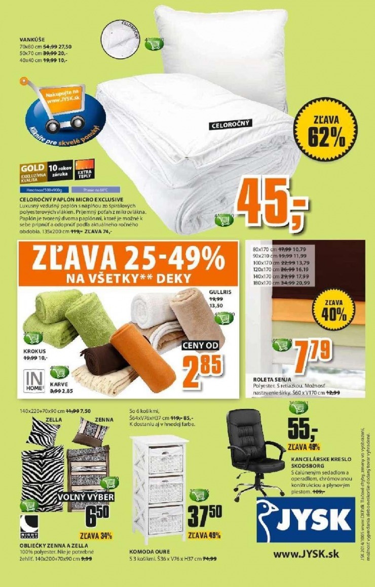 leták akciový leták Jysk strana 16 leták akciový leták Jysk strana 16