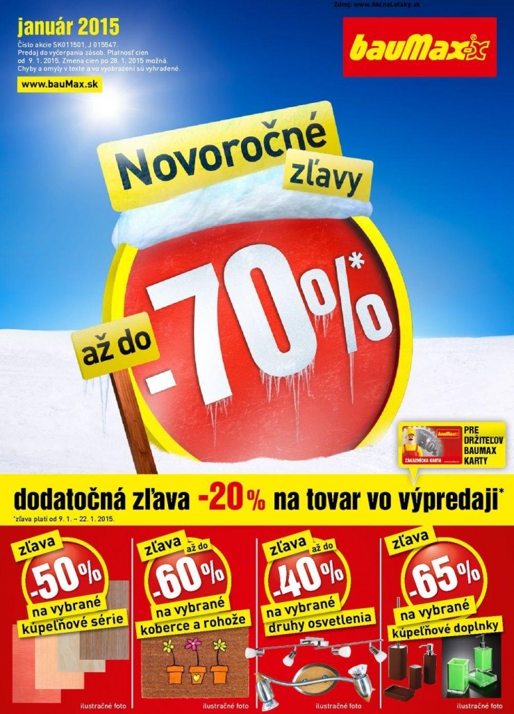 leták bauMax leták - novoročné zľavy strana 1 leták bauMax leták - novoročné zľavy strana 1