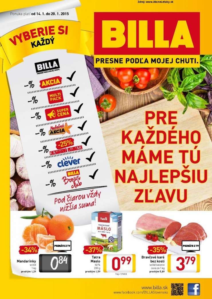 leták aktuálna ponuka Billa strana 1 leták aktuálna ponuka Billa strana 1