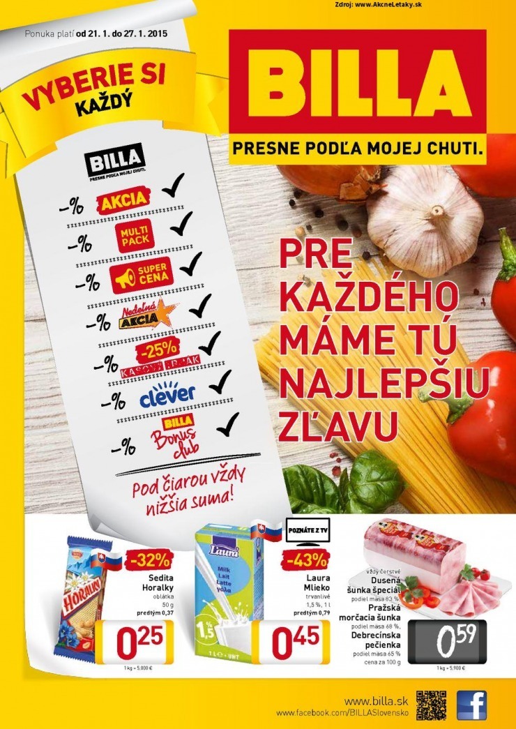 leták mimoriadný leták Billa strana 1 leták mimoriadný leták Billa strana 1
