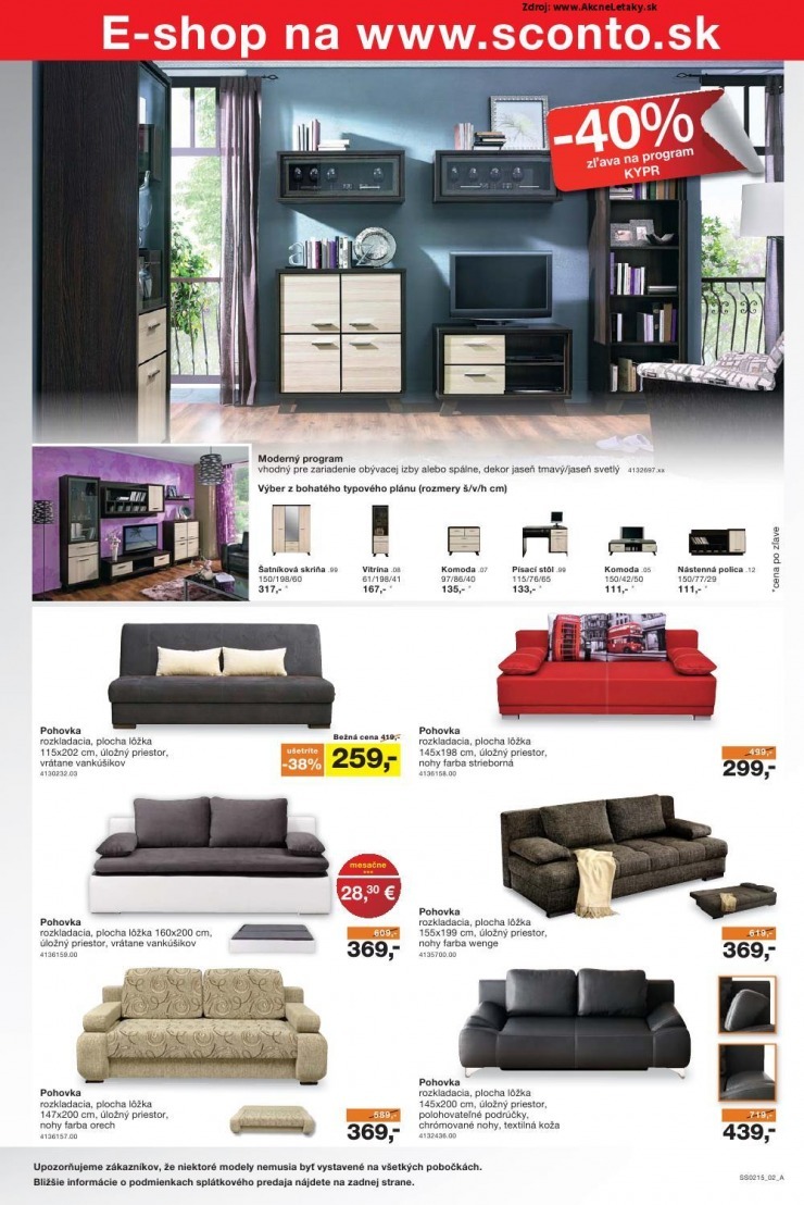 leták akčný leták Sconto nábytok strana 2 leták akčný leták Sconto nábytok strana 2