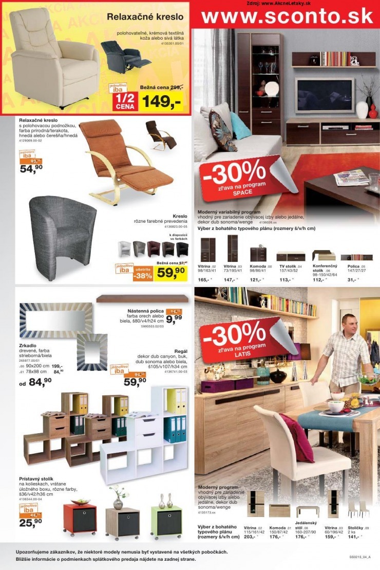 leták akčný leták Sconto nábytok strana 4 leták akčný leták Sconto nábytok strana 4