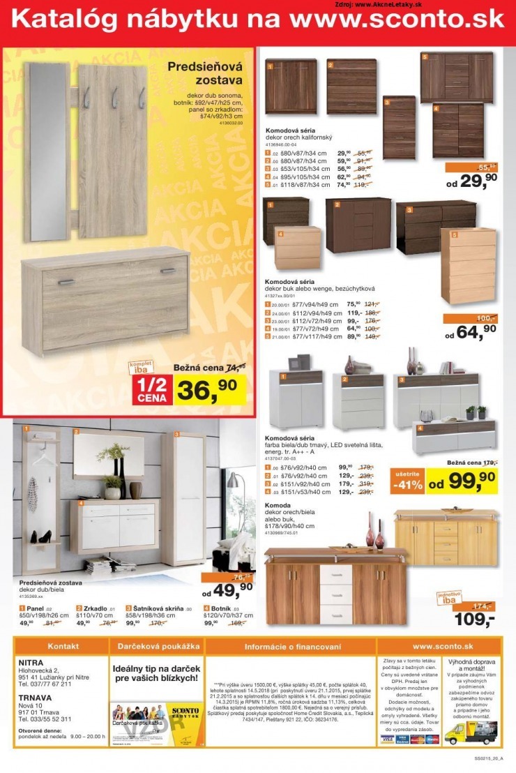 leták akčný leták Sconto nábytok strana 20 leták akčný leták Sconto nábytok strana 20