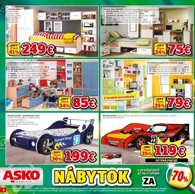 leták ASKO leták - nábytok za internetové ceny strana 8 leták ASKO leták - nábytok za internetové ceny strana 8