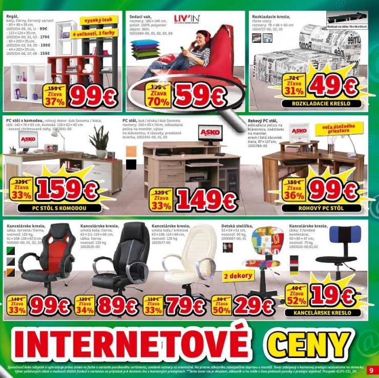 leták ASKO leták - nábytok za internetové ceny strana 9 leták ASKO leták - nábytok za internetové ceny strana 9