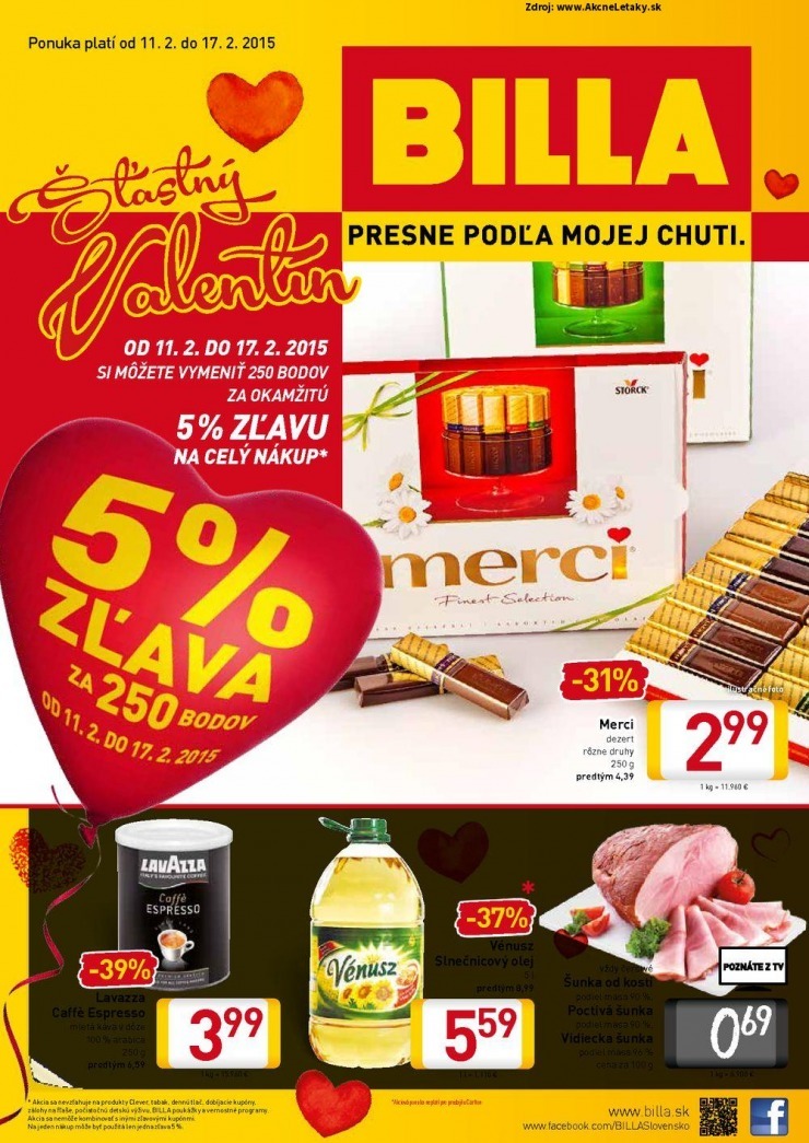 leták špeciálna ponuka Billa strana 1 leták špeciálna ponuka Billa strana 1