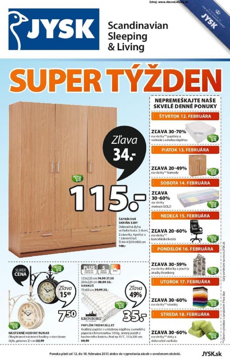 leták Jysk leták - super týžden strana 1 leták Jysk leták - super týžden strana 1