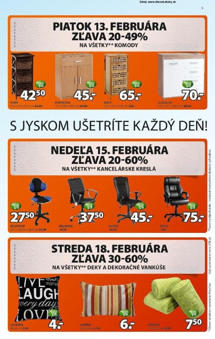 leták Jysk leták - super týžden strana 3 leták Jysk leták - super týžden strana 3