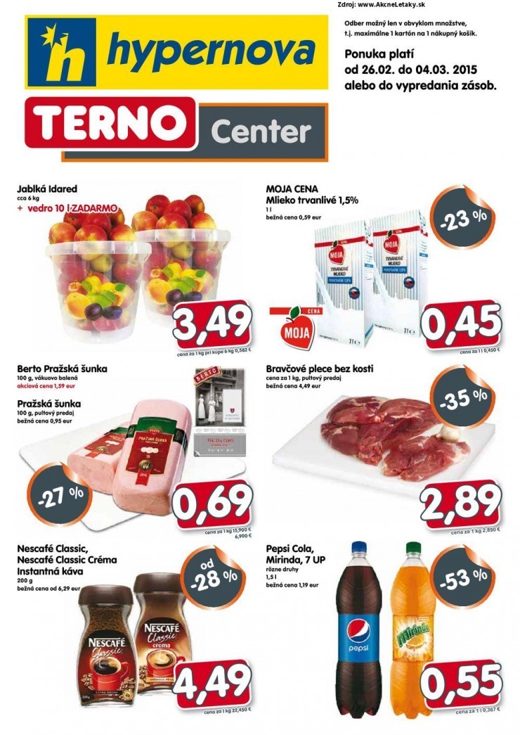 leták mimoriadná ponuka Hypernova strana 1 leták mimoriadná ponuka Hypernova strana 1