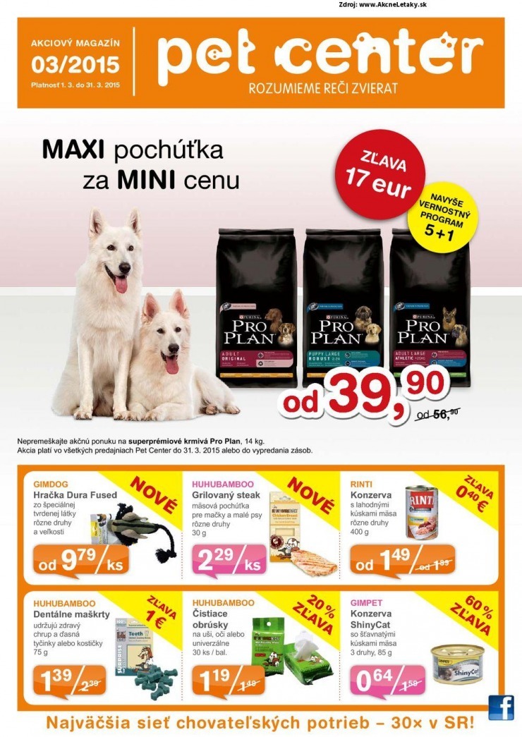 leták akciový leták Pet Center strana 1 leták akciový leták Pet Center strana 1
