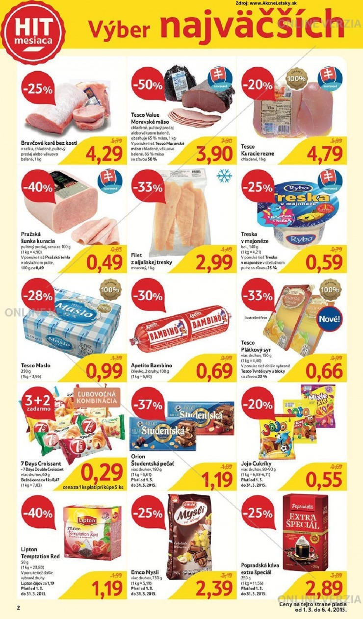 leták mimoriadný leták Tesco strana 2 leták mimoriadný leták Tesco strana 2