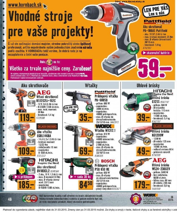leták HORNBACH akciový leták strana 46 leták HORNBACH akciový leták strana 46