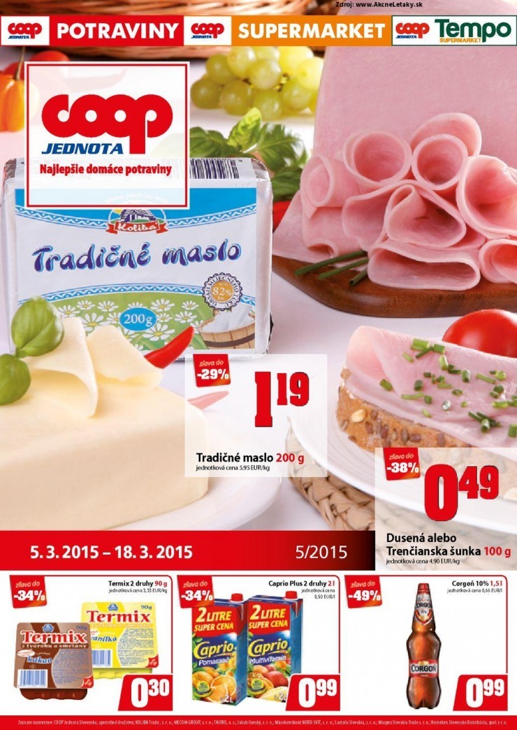 leták mimoriadný COOP leták strana 1 leták mimoriadný COOP leták strana 1