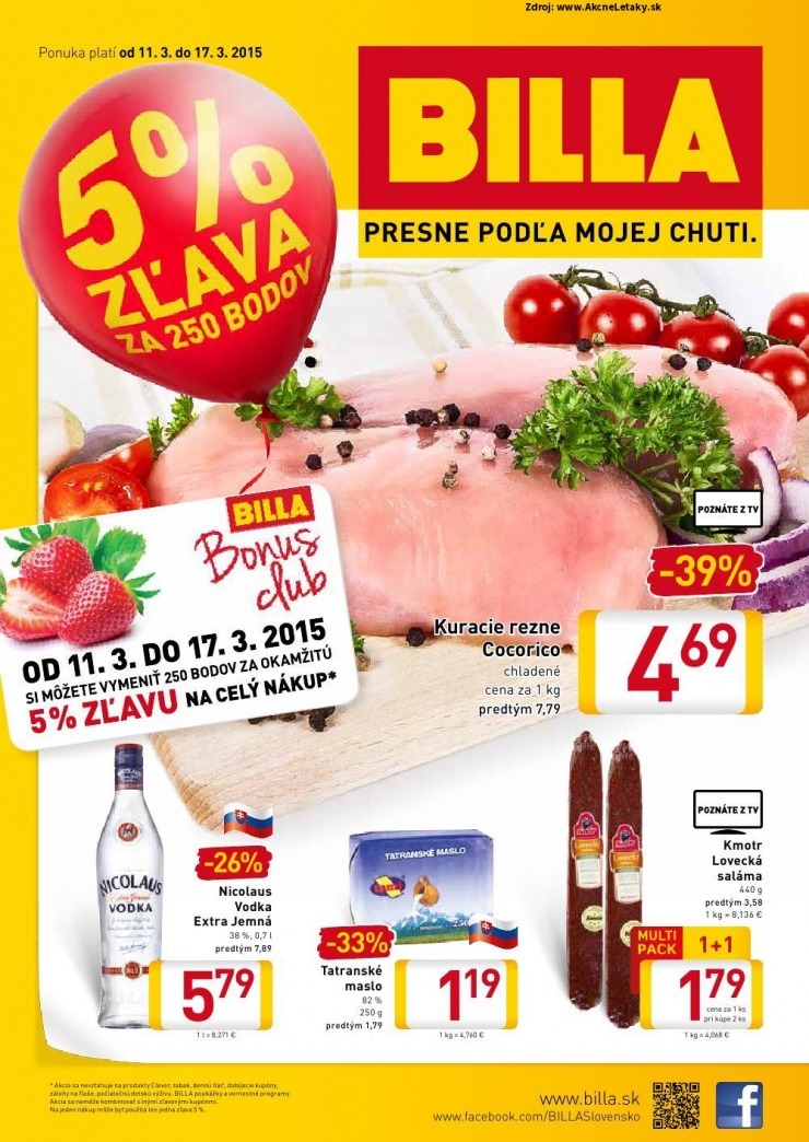 leták akčný leták Billa strana 1 leták akčný leták Billa strana 1