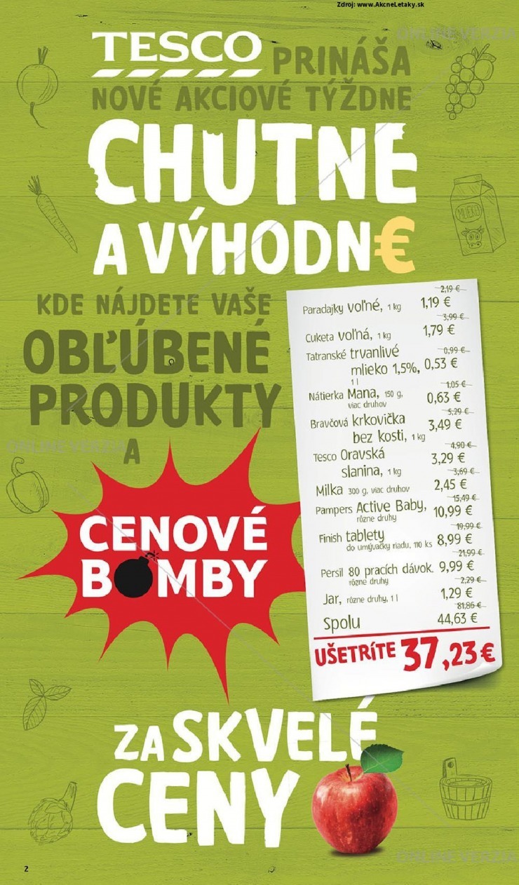 leták Tesco leták - chutne a výhodne strana 2 leták Tesco leták - chutne a výhodne strana 2