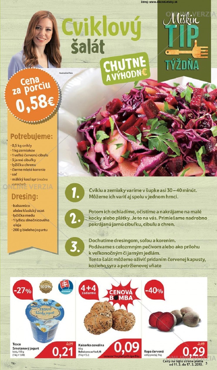 leták Tesco leták - chutne a výhodne strana 3 leták Tesco leták - chutne a výhodne strana 3