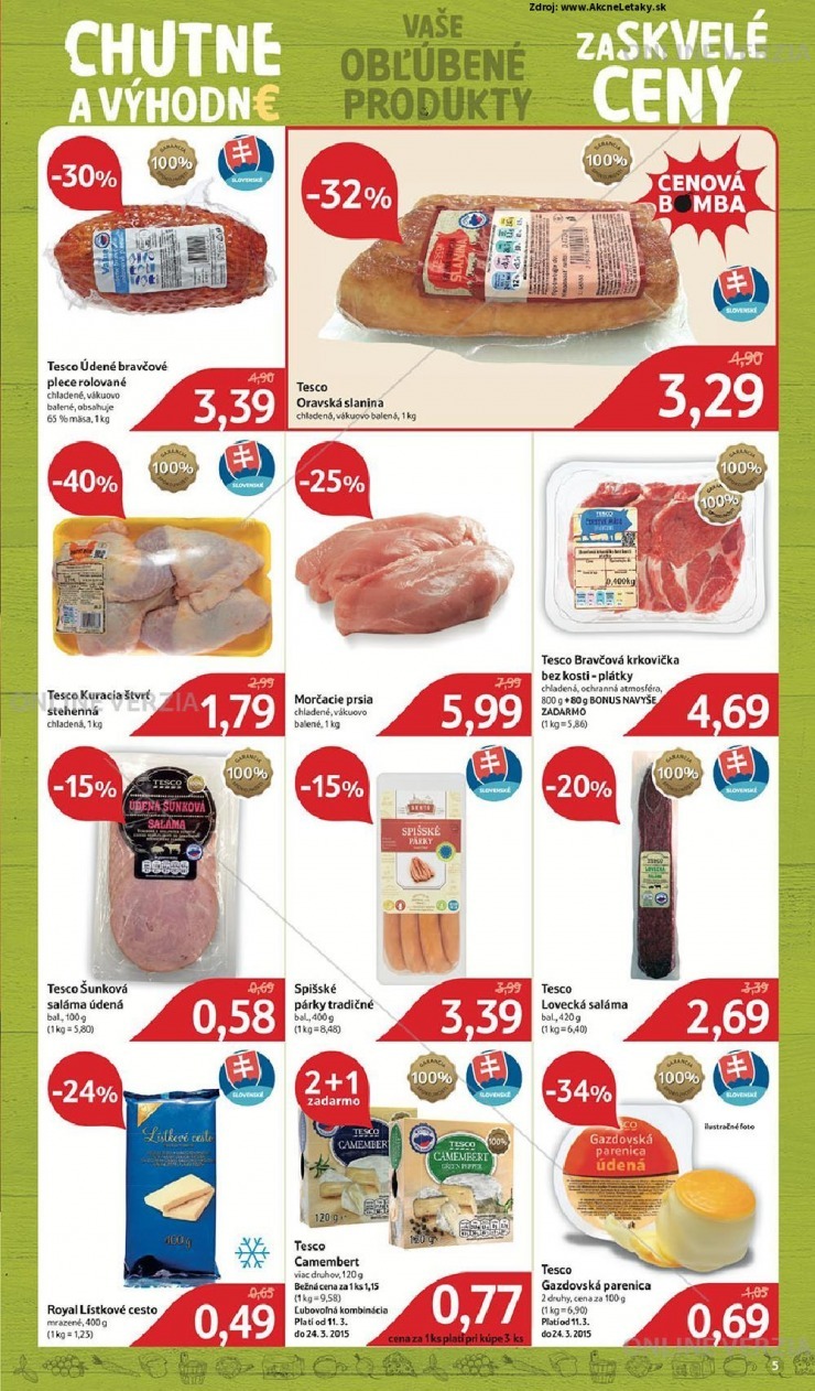 leták Tesco leták - chutne a výhodne strana 5 leták Tesco leták - chutne a výhodne strana 5
