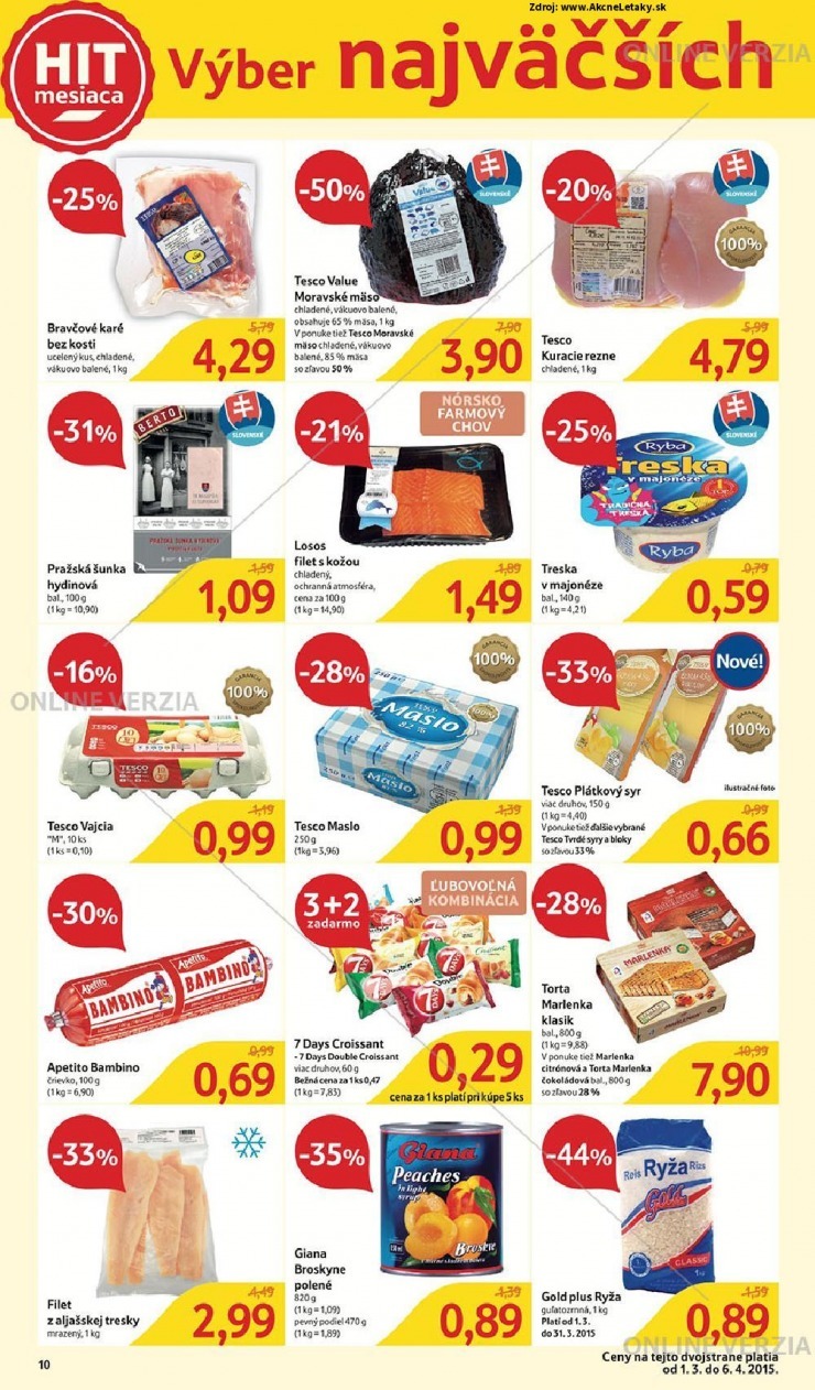 leták Tesco leták - chutne a výhodne strana 10 leták Tesco leták - chutne a výhodne strana 10