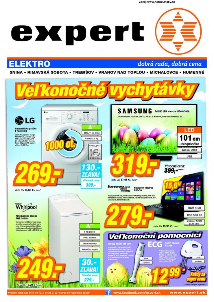 leták Expert Elektro leták - Veľkonočné vychytávky strana 1 leták Expert Elektro leták - Veľkonočné vychytávky strana 1