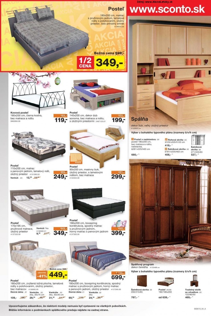 leták Sconto nábytok akciový leták strana 4 leták Sconto nábytok akciový leták strana 4