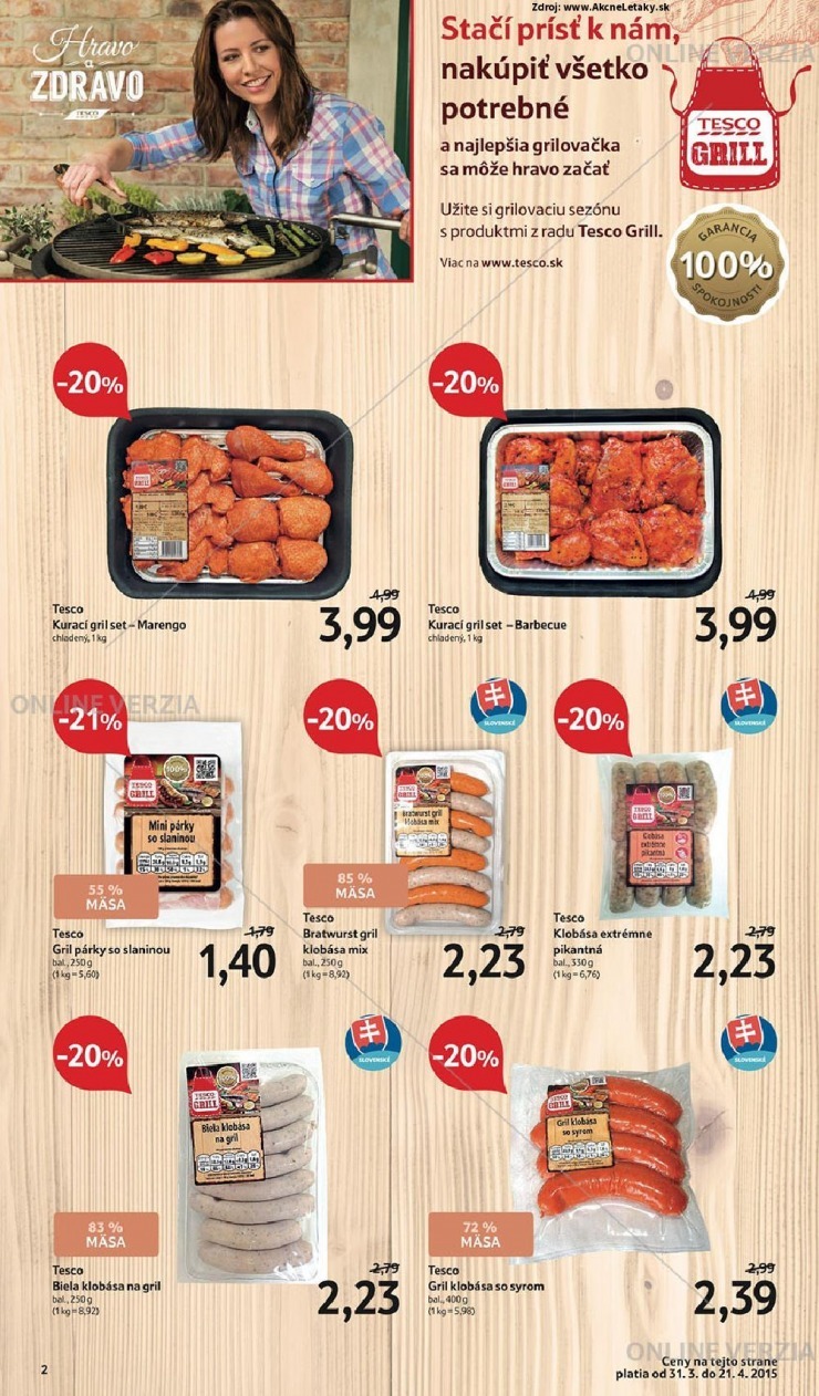 leták Tesco leták - Katalóg Grilovacia sezóna sa začína strana 2 leták Tesco leták - Katalóg Grilovacia sezóna sa začína strana 2